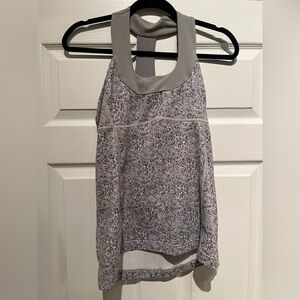 lululemon athletica Gray and Cream Tank Top